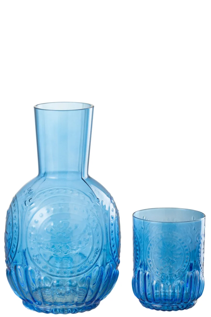 Karaf Prensin Glas Blauw - Afbeelding 2