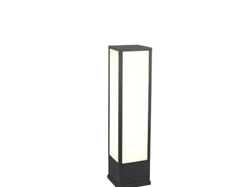 Buitenlamp Sullona Antraciet, moderne LED-sokkellamp met witte accenten en warm wit licht, set van 3