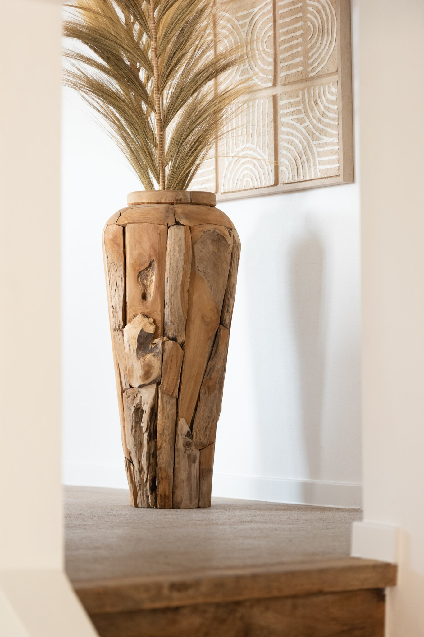 Vaas Stuttgart Teak Naturel H113 cm - Afbeelding 2