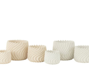 Bloempot Taamik Beton Meerkleurig H16,5 cm - Set van 2