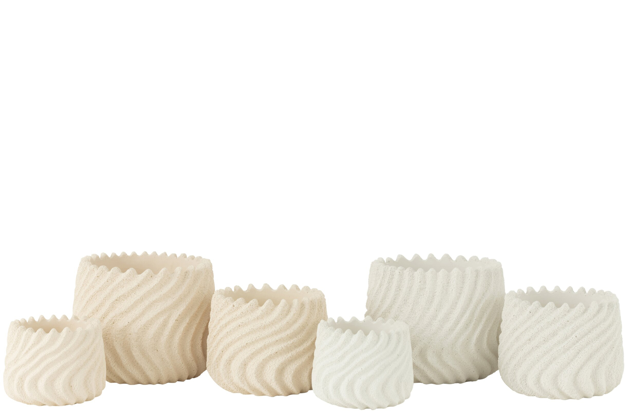 Bloempot Taamik Beton Meerkleurig H16,5 cm - Set van 2