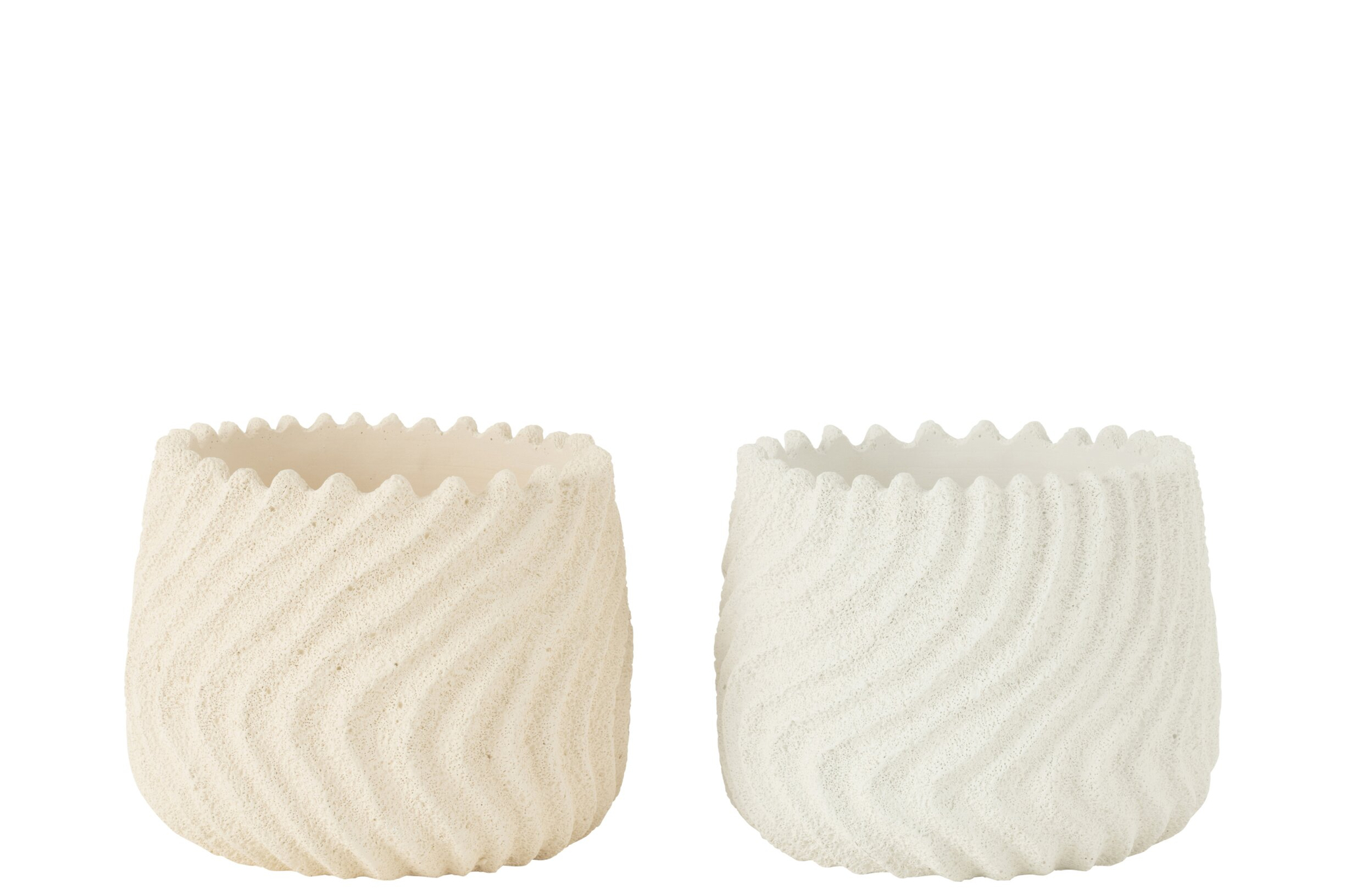 Bloempot Taamik Beton Meerkleurig H16,5 cm - Set van 2 - Afbeelding 3