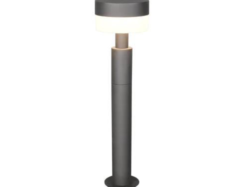 Buitenlamp Stunona antraciet, moderne LED-sokkellamp met warm licht en gegoten aluminium, set van 3