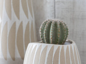 Bloempot Dillel Steen Meerkleurig H12 cm