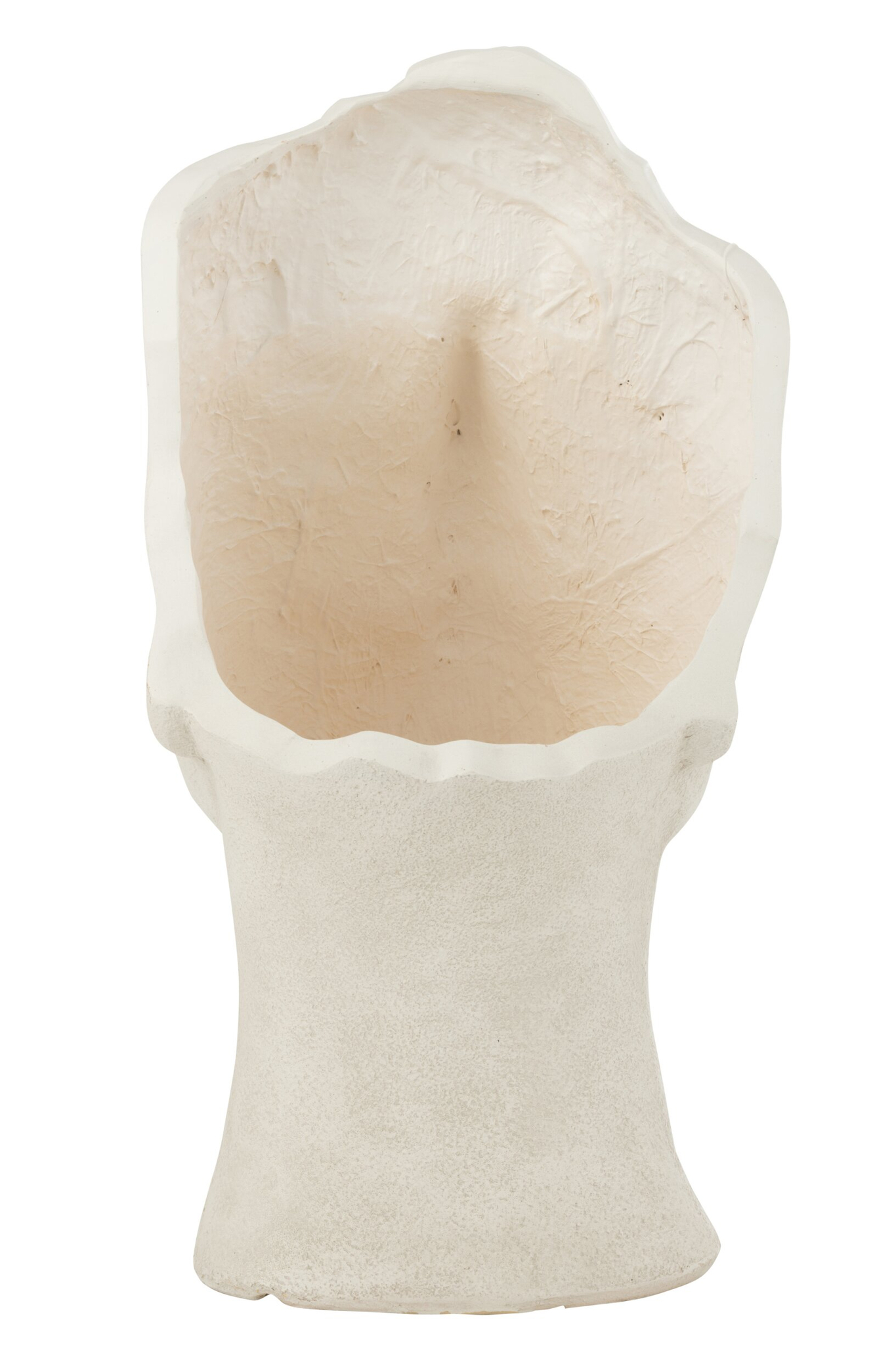 Bloempot Traanes Vezelklei Wit H70 cm - Afbeelding 2