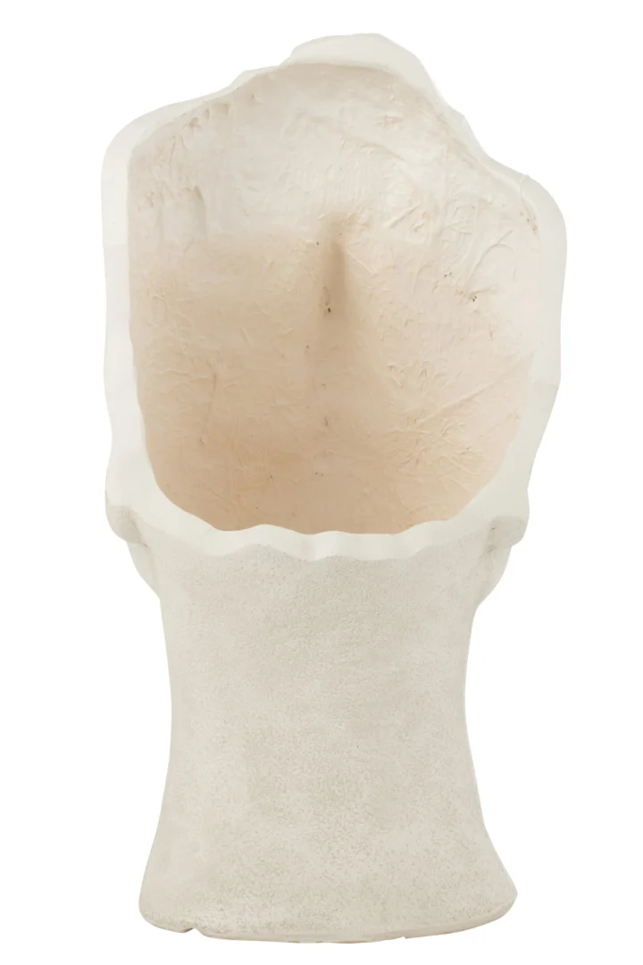 Bloempot Traanes Vezelklei Wit H70 cm - Afbeelding 2