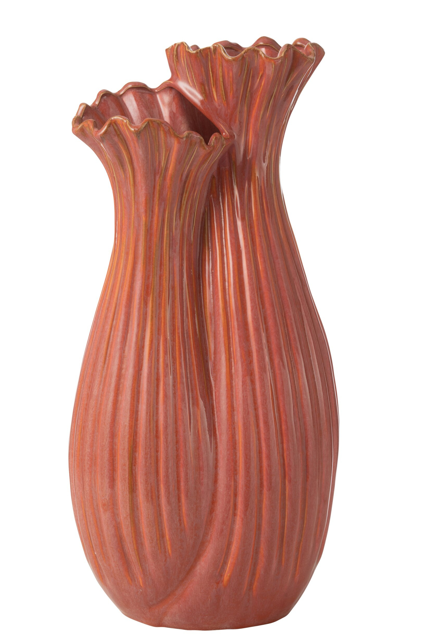 Vaas Arezzo Klei Paars H53,5 cm - Set van 2