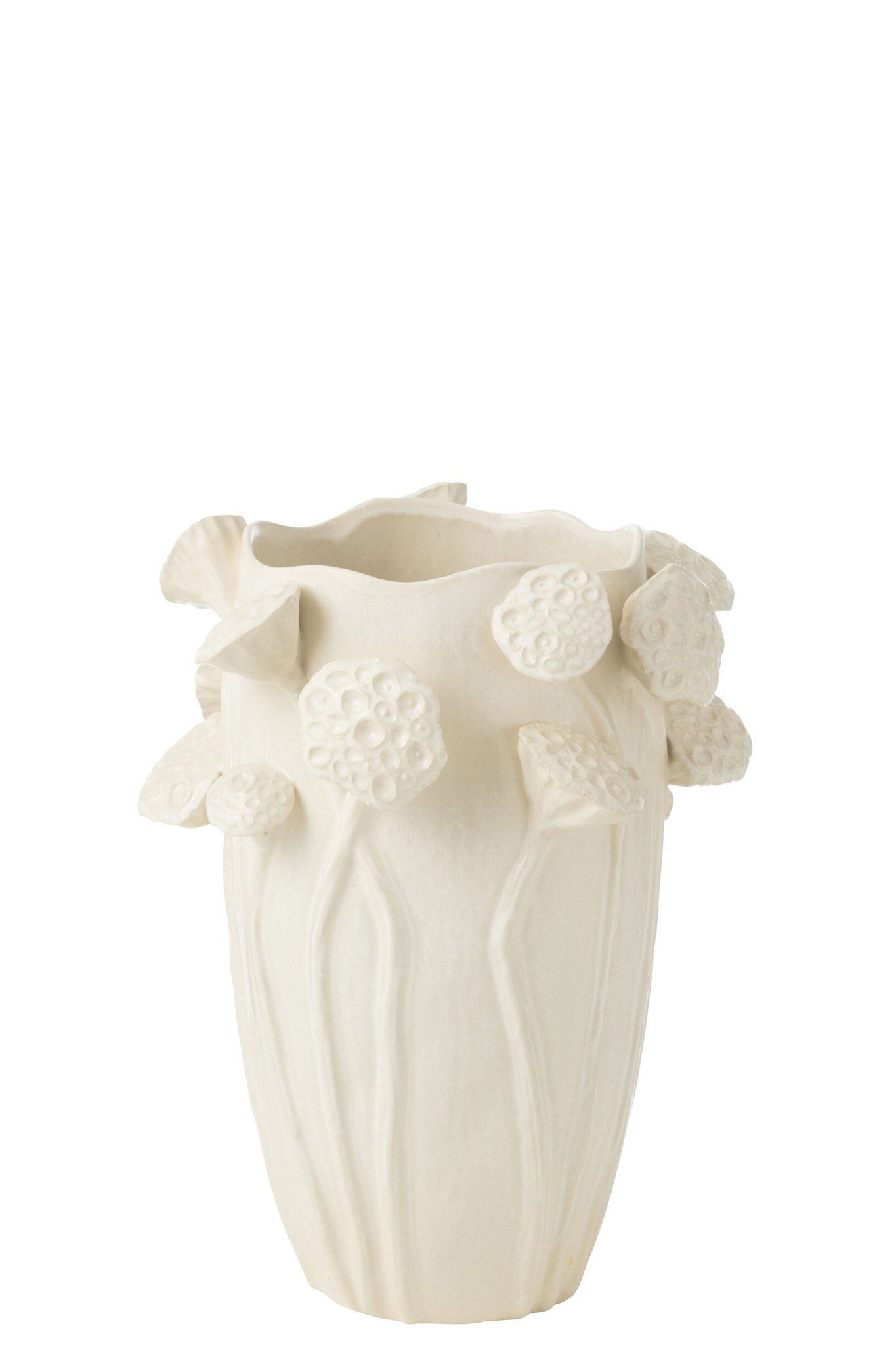 Vaas Stekia Klei Beige H35 cm - Afbeelding 2