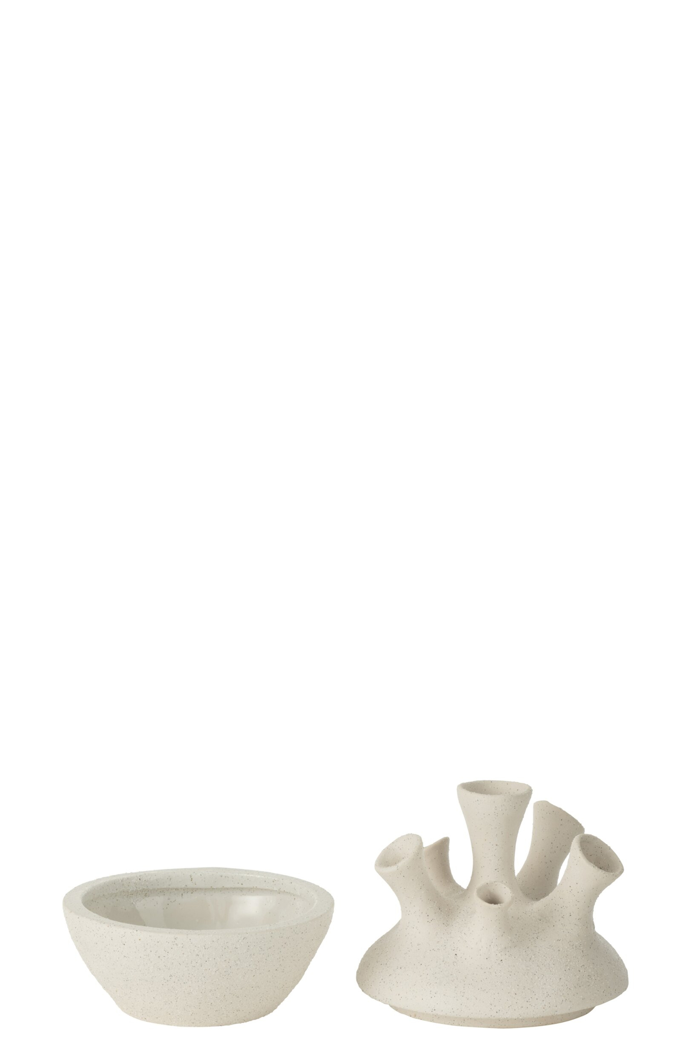 Vaas Pooltil Klei Wit H19,5 cm