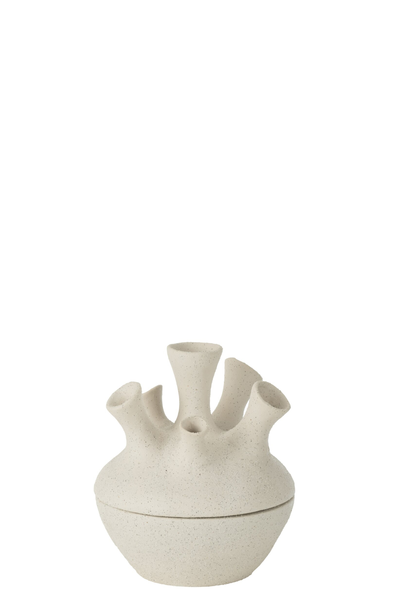 Vaas Pooltil Klei Wit H19,5 cm - Afbeelding 4