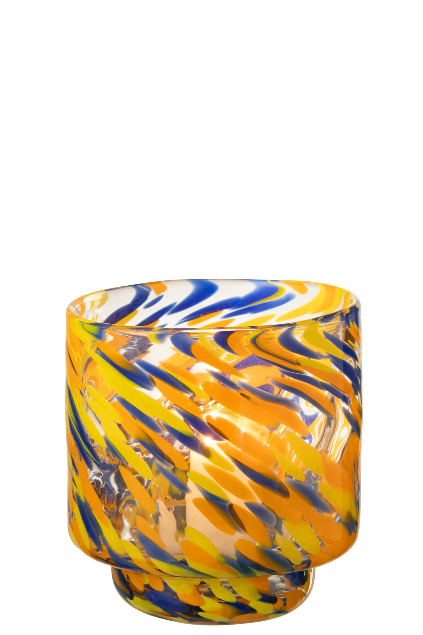 Vaas Naakum Glas Meerkleurig H15 cm