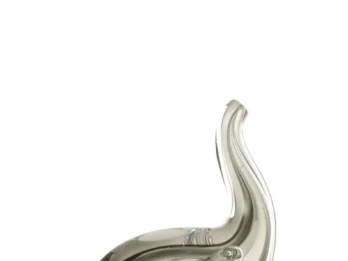 Jaalvu zwarte glazen decoratiefiguur olifant, elegant en compact, 17 cm hoog