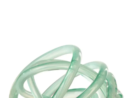 Presse-papier Daaler van groen glas, compact en elegant met stevige, sculpturale vormen