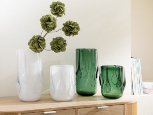 Vaas Beesil Glas Groen H22 cm