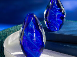 Presse-papier Cavoro Glas Blauw