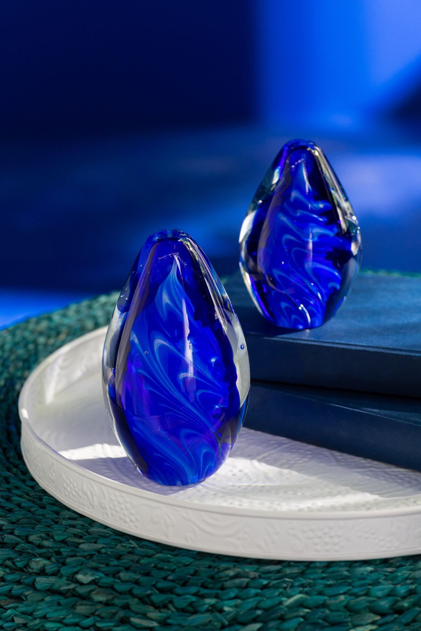 Presse-papier Cavoro Glas Blauw