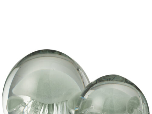 Woonaccessoire Barnoro glas groen, decoratief object met transparante glans en organische vorm
