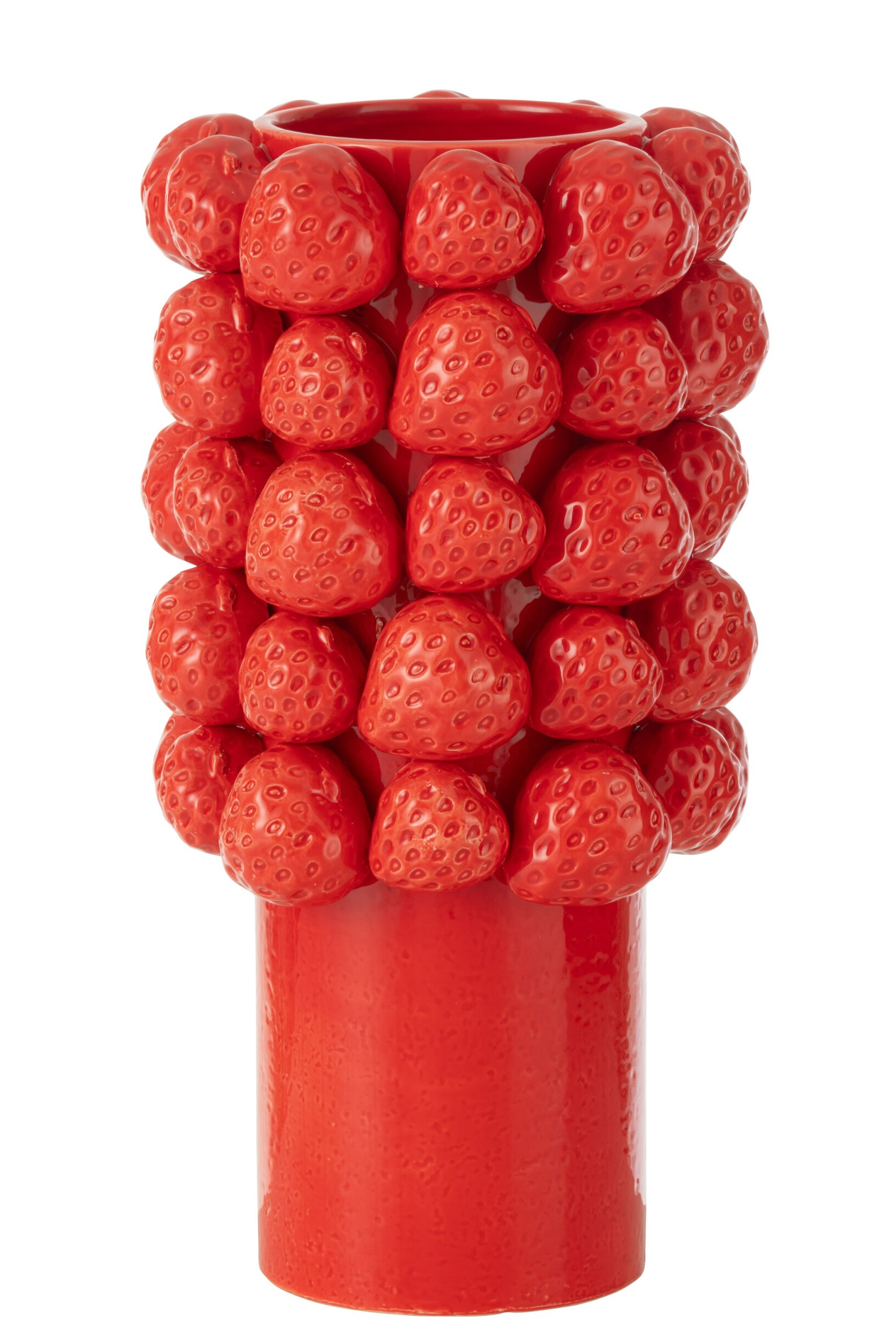 Vaas Hooskel Keramiek Rood H34,5 cm - Afbeelding 3
