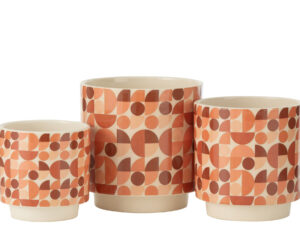 Bloempot Taannu Keramiek Meerkleurig H14 cm
