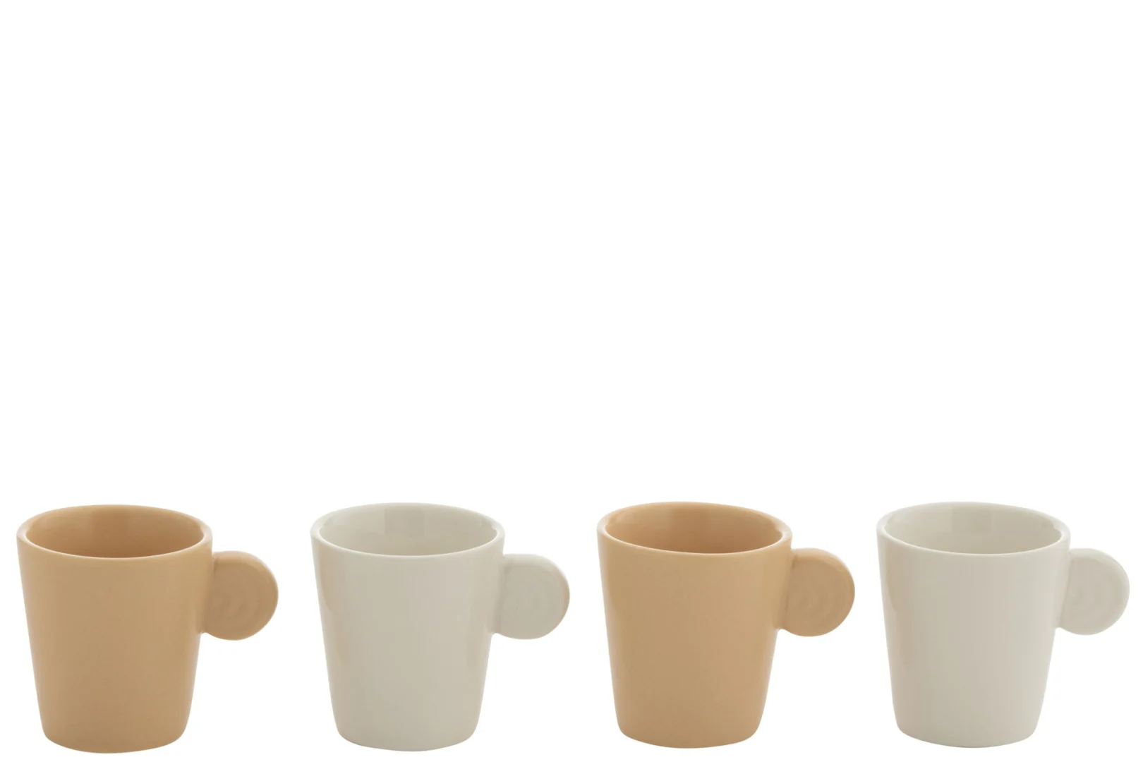 Opbergdoos Priekano Keramiek Beige, compact en sfeervol met ronde vorm en gladde afwerking