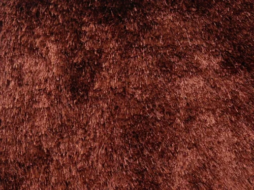 Vloerkleed Slauntio 400x300 cm, zacht hoogpolig polyester in warm bruin kleur 9000