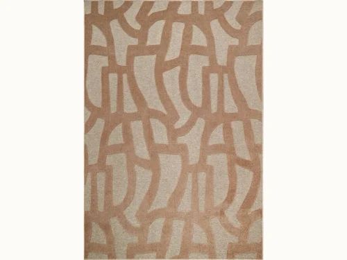 Vloerkleed Klaummond 290x200 cm, beige met organisch patroon en dichte, zachte structuur