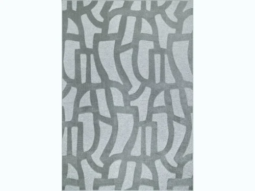 Vloerkleed Lausanne 195x135 cm, grijs abstract patroon met dichte structuur en subtiele poolhoogte