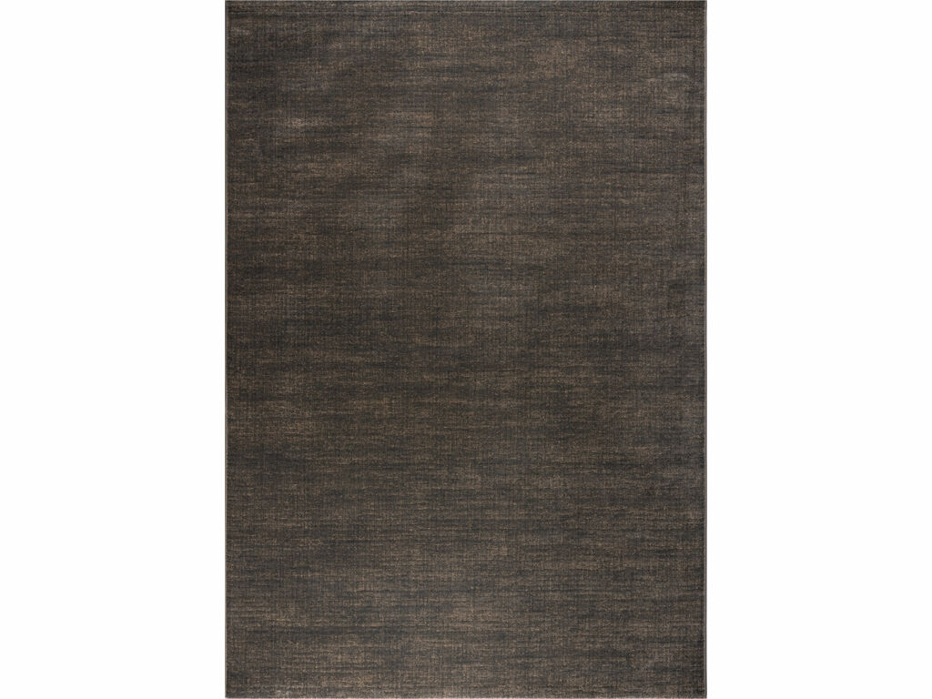 Vloerkleed Kleirane 230x160 cm in donkerbruin, strak geweven met rustige, zachte uitstraling