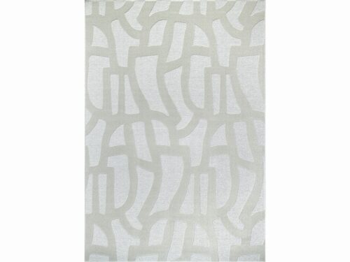 Vloerkleed Viernum 230x160 cm in kleur 6161, lichtgrijs met abstract patroon en vlakke pool