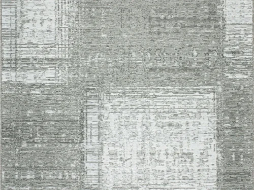 Vloerkleed Nokio 290x200 cm, grijs gemêleerd, vlakke pool, strak patroon voor buiten of overdekt terras