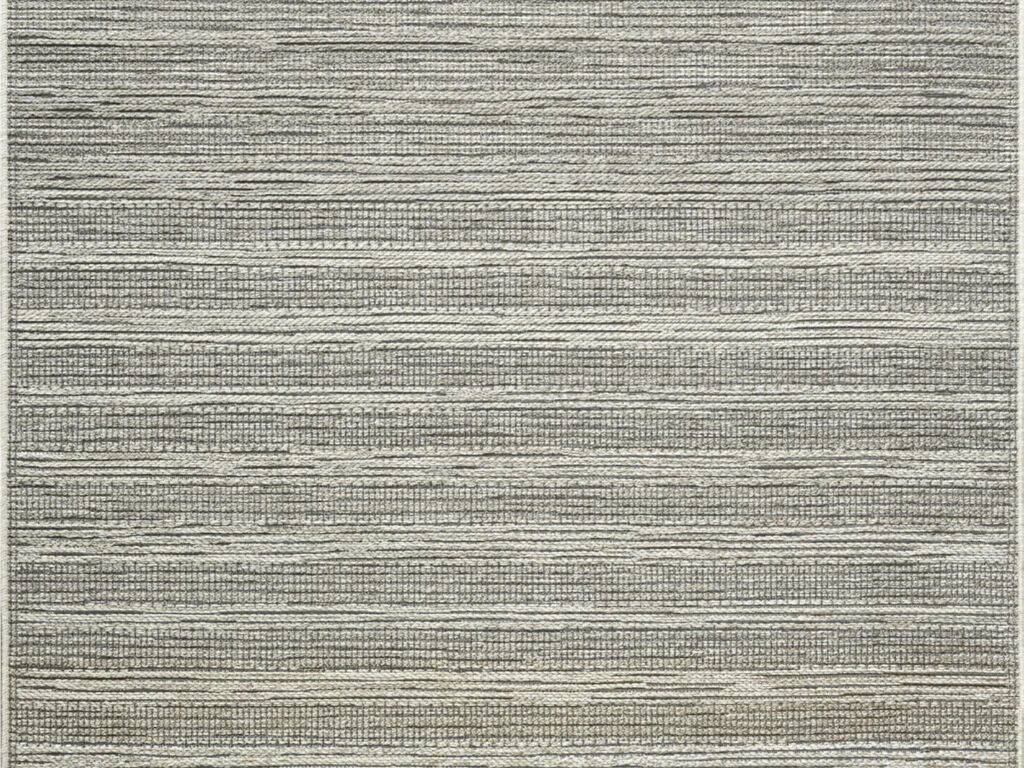Vloerkleed Lyra 290x200 cm, vlakgeweven buitenkleed in rustige grijstinten met stevige polypropyleen structuur