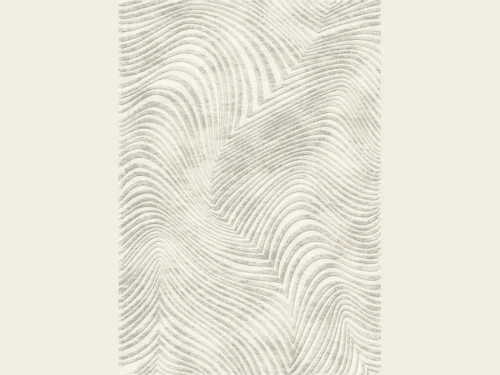 Vloerkleed Gisse 290x200 cm, lichtgrijs met golvend reliëf en zachte pool van 11 mm