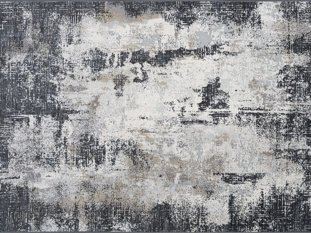 Vloerkleed Lurroro 230x160 cm in grijs, wit en taupe met abstract patroon en volle 11 mm pool