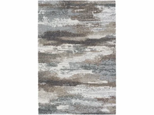 Vloerkleed Hoorma 290x200 cm in grijsbruin, abstract gemêleerd dessin voor warme sfeer