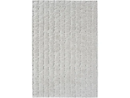 Vloerkleed Stiermaro 230x160 cm in lichtgrijs, zacht hoogpolig met dichte structuur en rustige uitstraling