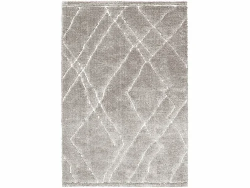 Vloerkleed Cirne 230x160 cm, zacht hoogpolig karpet met geometrisch reliëf in kleur 6292, warme uitstraling