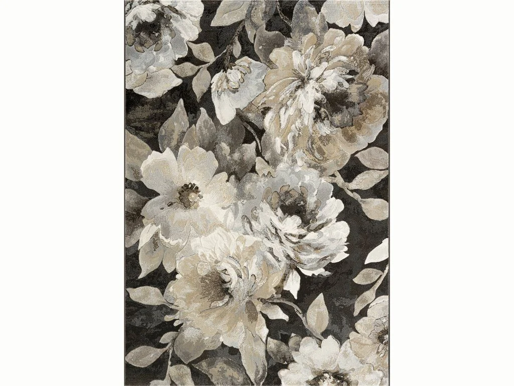 Vloerkleed Raanor 290x200 cm met bloemenprint, zachte pool en rijke structuur in kleur 3243