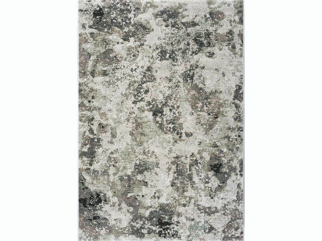 Vloerkleed Klerdy 290x200 cm, abstract grijs gemêleerd dessin, zachte 11 mm pool