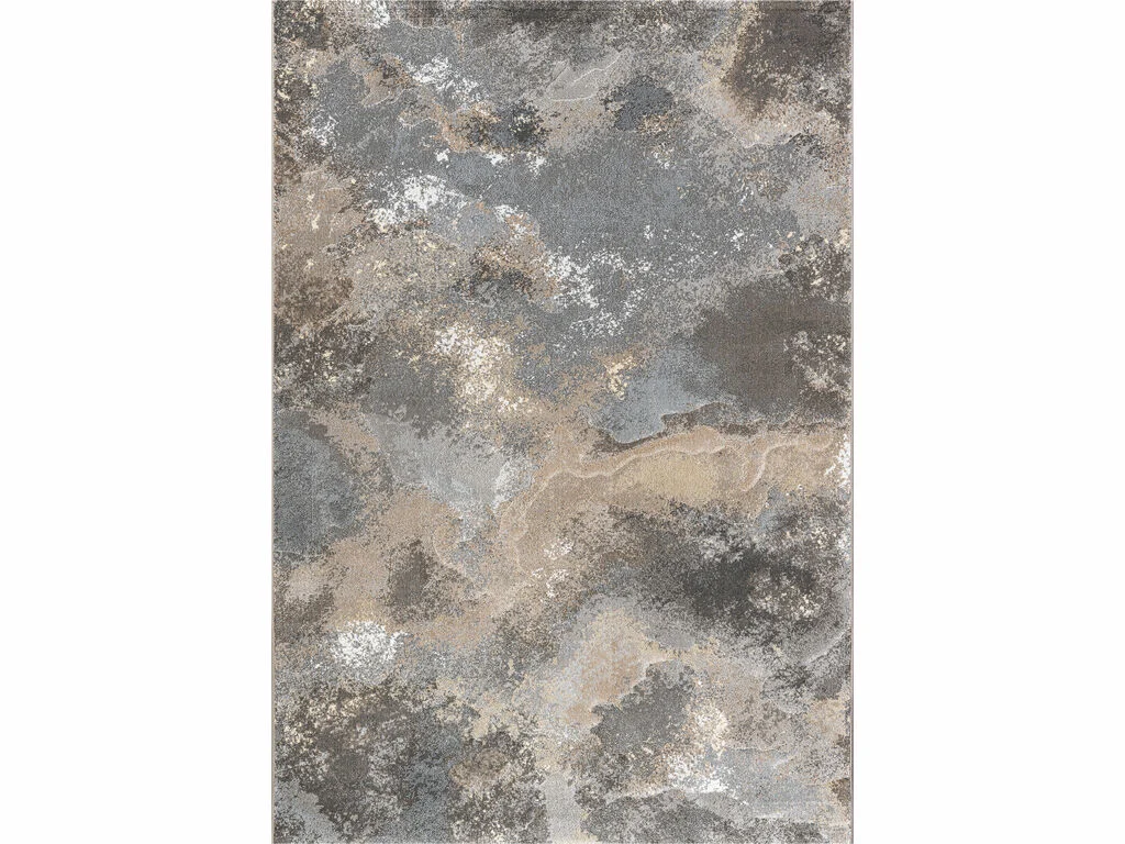 Vloerkleed Graustond 330x240 cm in grijs en beige met abstract patroon voor een warme, rustige sfeer