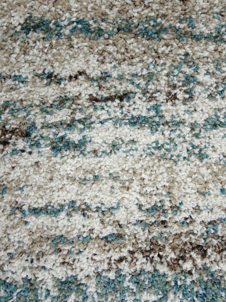 Vloerkleed Prestand 230x160 cm, hoogpolig en zacht, met crème-, beige-, blauw- en bruintinten