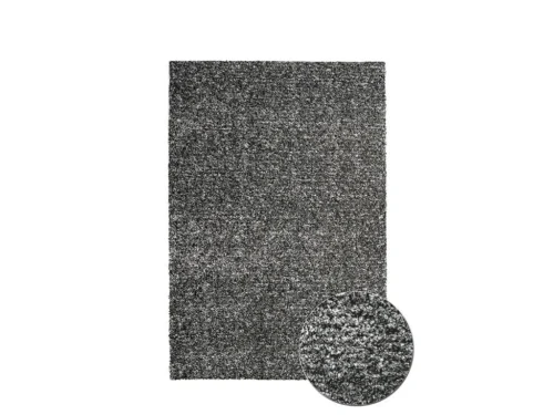 Vloerkleed Skinea 340x240 cm in grijs, hoogpolig 25 mm met zachte, volle textuur en luxe uitstraling