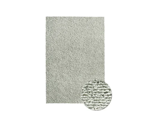 Vloerkleed Zeivea 250x200 cm, lichtgrijs, hoge 25 mm pool, zachte volle structuur
