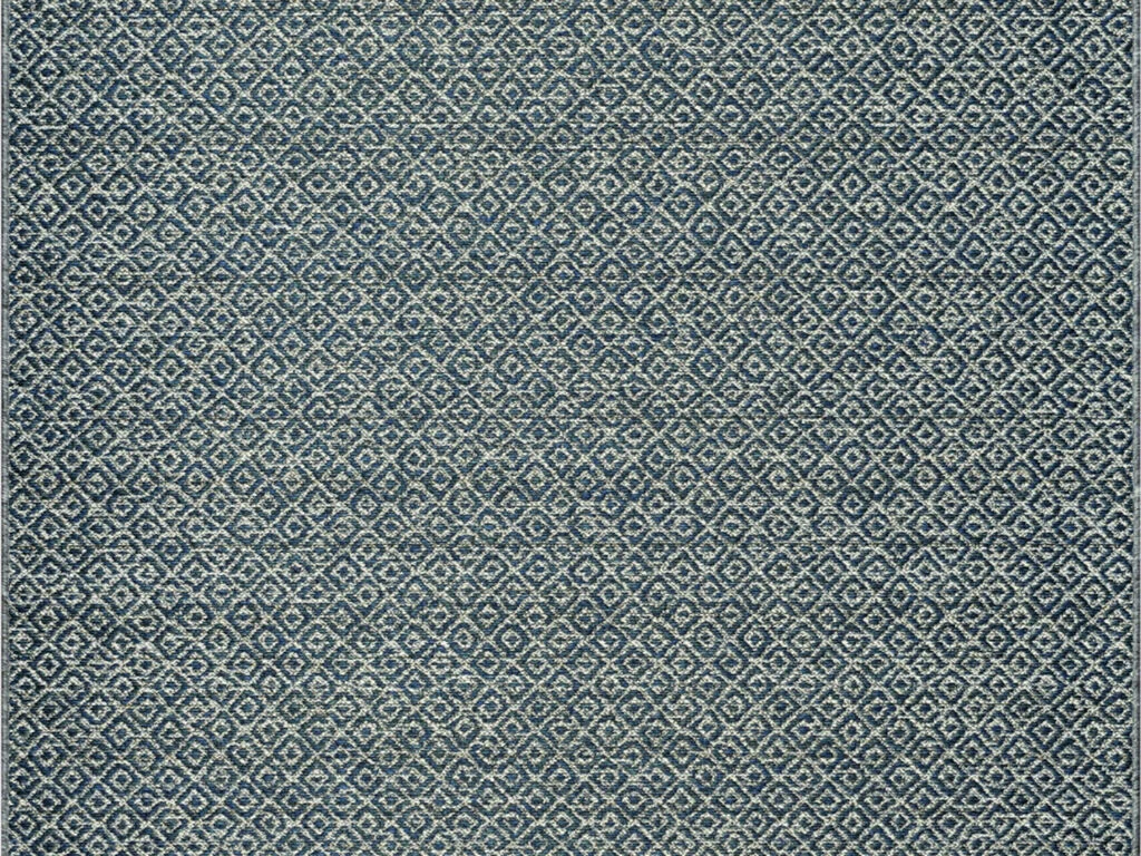 Vloerkleed Toondaro buitenkleed 230x160 cm, vlakgeweven patroon in rustige blauwgrijze tint