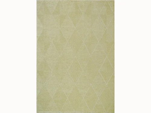 Vloerkleed Zaltond 230x160 cm in geel met subtiel geometrisch patroon en strakke afwerking