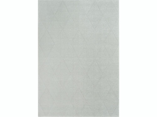 Vloerkleed Steilon 230x160 cm in lichtgrijs met subtiel ruitpatroon en stevige 9 mm pool