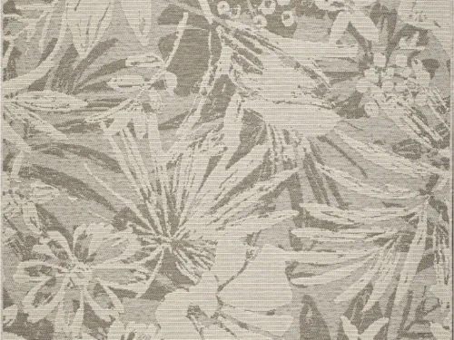 Vloerkleed Staltond 230x160 cm in kleur 3019, met rustig bladmotief en strakke 3 mm poolhoogte voor buiten