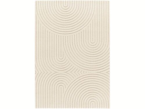 Vloerkleed Trielton 230x160 cm, kleur 66, met rustige crèmekleur en subtiel lijnpatroon