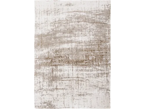 Woonaccessoire Zaaru, vlakgeweven polyester in beige met rustige, verweerde textuur, 280 x 200 cm