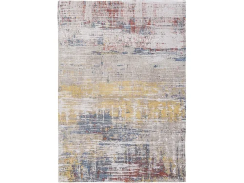 Vloerkleed Goondin 240x170 cm met vlakgeweven abstract patroon in zachte geel-, blauw- en rozetinten