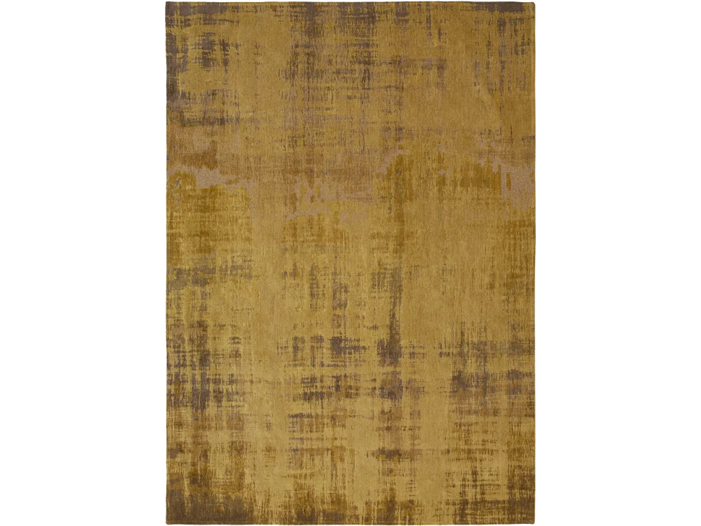 Vloerkleed Kommak 240x170 cm, vlakgeweven goudbruin kleed met rustige, strakke uitstraling in kleur 9235